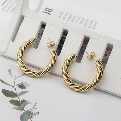 Eternal Twist Stainless Steel Earrings: DivaSteel Party Charisma