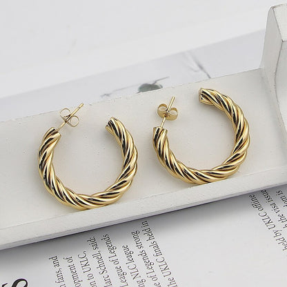 Eternal Twist Stainless Steel Earrings: DivaSteel Party Charisma